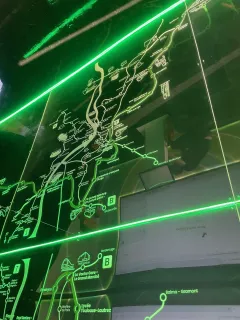 le tracé de la ligne C en surbrillance verte (Agrandir l'image - fenêtre modale)