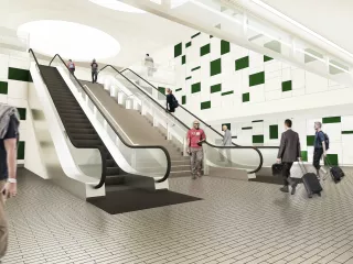 Maquette de la future mezzanine de la station Colomiers Gare (Agrandir l'image - fenêtre modale)