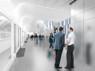 Maquette des futurs quais de la station Fontaine Lumineuse (Agrandir l'image - fenêtre modale)