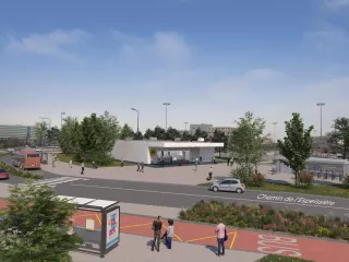 Maquette 3D de la future station Saint-Martin du Touch (Agrandir l'image - fenêtre modale)