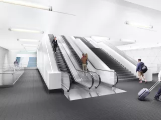 Maquette de la future mezzanine de la station Saint-Martin du Touch (Agrandir l'image - fenêtre modale)