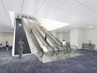 Maquettes de la future mezzanine de la station Blagnac (Agrandir l'image - fenêtre modale)