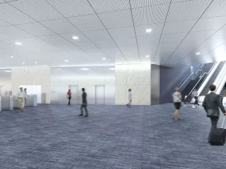 Maquettes de la future salle d'échanges de la station Blagnac (Agrandir l'image - fenêtre modale)