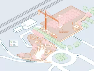 Les travaux station Colomiers Gare (Agrandir l'image - fenêtre modale)