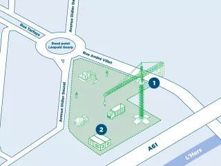 Les travaux station Aérospace Campus (Agrandir l'image - fenêtre modale)