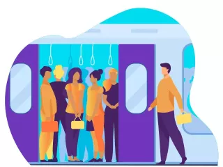 Voyageurs dans le métro