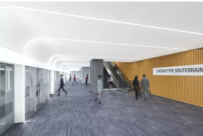 Maquette des futurs quais de la station Pont-Jumeaux (Agrandir l'image - fenêtre modale)