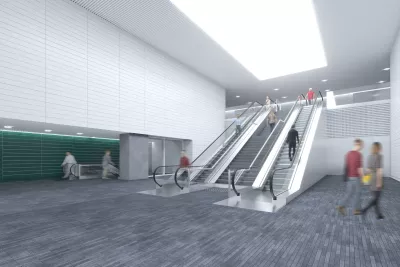 Maquette de la future mezzanine de la station Fondeyre (Agrandir l'image - fenêtre modale)