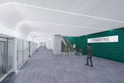 Maquette des futurs quais de la station Fondeyre (Agrandir l'image - fenêtre modale)