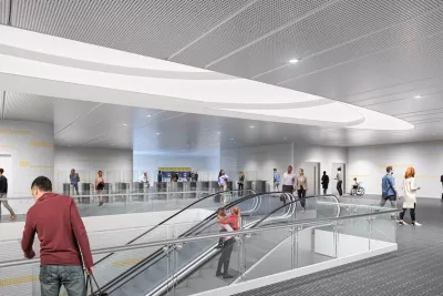 Maquette de la future salle d'échange de la station La Vache (Agrandir l'image - fenêtre modale)