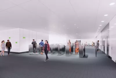 Maquettes de la future salle d'échange de la station Toulouse Lautrec (Agrandir l'image - fenêtre modale)