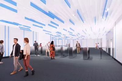 Maquette de la future salle d'échange de la station Raisin (Agrandir l'image - fenêtre modale)