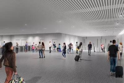 Salle d'échange de la future station de métro Jean Rieux (Agrandir l'image - fenêtre modale)