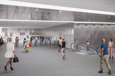 La salle d'échange de la future station de métro Limayrac Cité de l'Espace (Agrandir l'image - fenêtre modale)