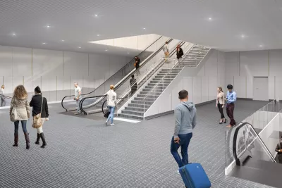 Maquette de la future mezzanine de la station Montaudran Gare (Agrandir l'image - fenêtre modale)