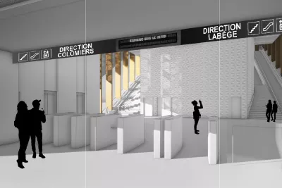 Maquette des futurs quais de la station Montaudran Innovation Campus Airbus Defense & Space (Agrandir l'image - fenêtre modale)