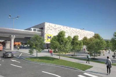 Maquette 3D de la future station Institut National Polytechnique de Toulouse (Agrandir l'image - fenêtre modale)