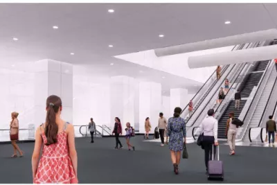 La mezzanine de la future station de métro Marengo (Agrandir l'image - fenêtre modale)