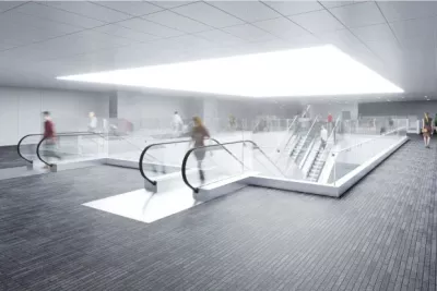 Salle d'échange de la future station de métro François Verdier (Agrandir l'image - fenêtre modale)