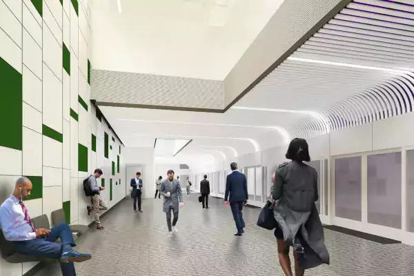 Maquette des futurs quais de la station Colomiers Gare (Agrandir l'image - fenêtre modale)