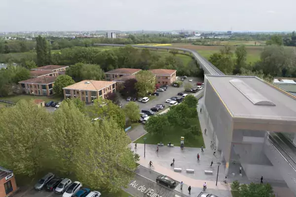 Maquette 3D de la future station Parc du Canal (Agrandir l'image - fenêtre modale)