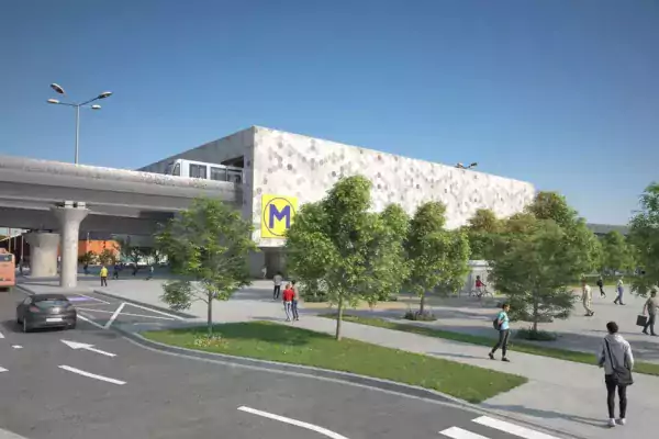 Maquette 3D de la future station Institut National Polytechnique de Toulouse (Agrandir l'image - fenêtre modale)