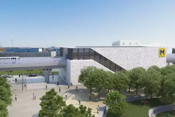 Maquette 3D de la future station Diagora (Agrandir l'image - fenêtre modale)