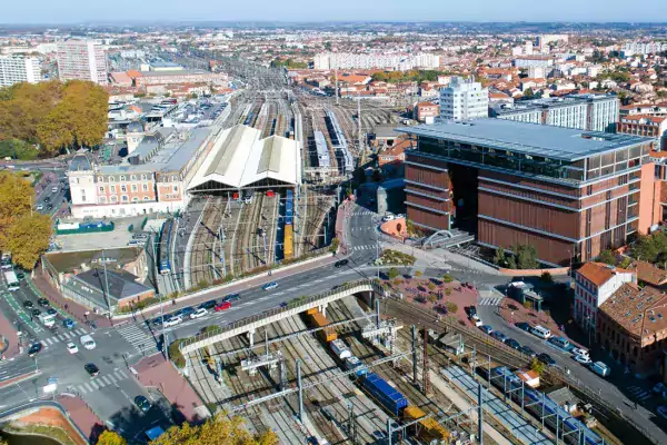 Vue aérienne de le station Marengo (Agrandir l'image - fenêtre modale)