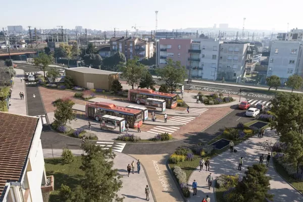 Maquette 3D de la future station Toulouse Lautrec (Agrandir l'image - fenêtre modale)